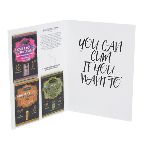 Kama Sutra Naughty Notes Birthday Trio — Lubricant & Massage Oils, 3 x 3ml - K4004