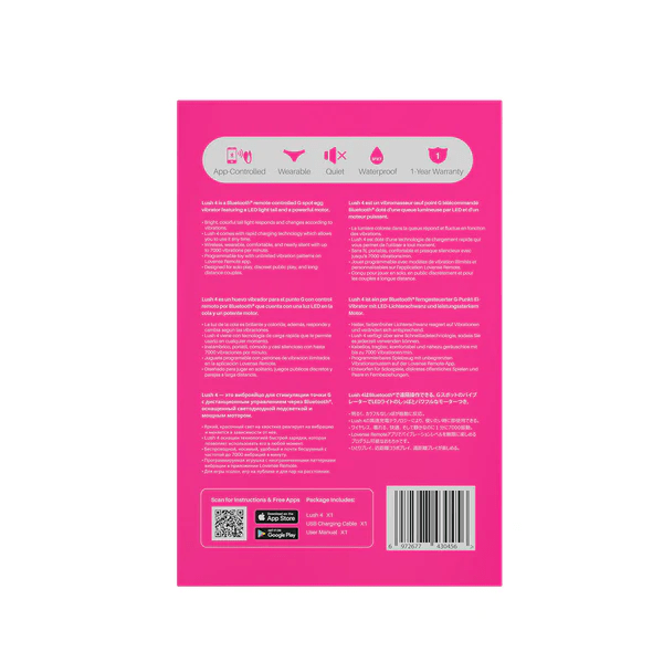 Lovense Lush 4 G-Spot Vibrator, App-Controlled — Pink - LS0456