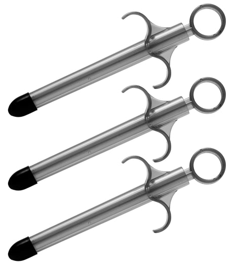 XR Brands Lubricant Launcher Applicators, Set of 3 (Smoke) - TV-VF804-SMO