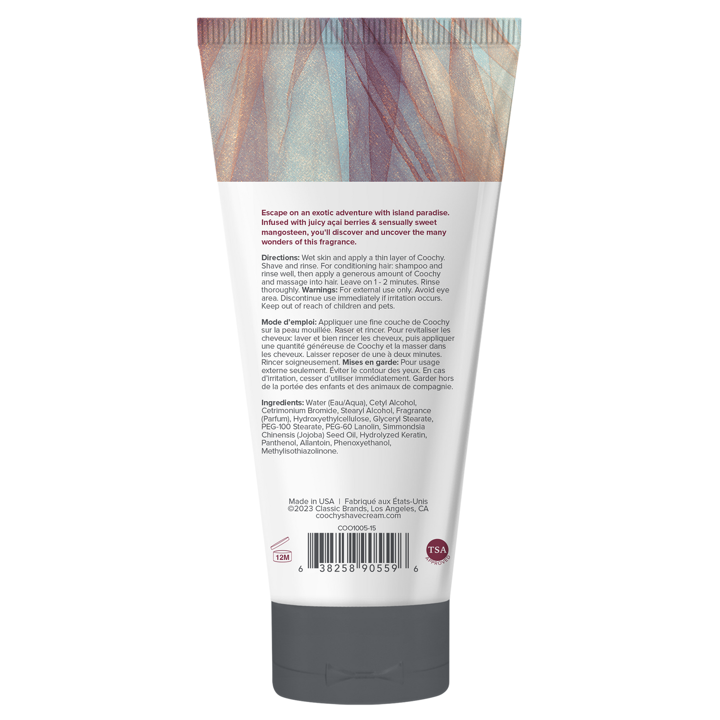 Coochy Shave Cream - ISLAND PARADISE tube 0.5oz / 15ml by Coochy