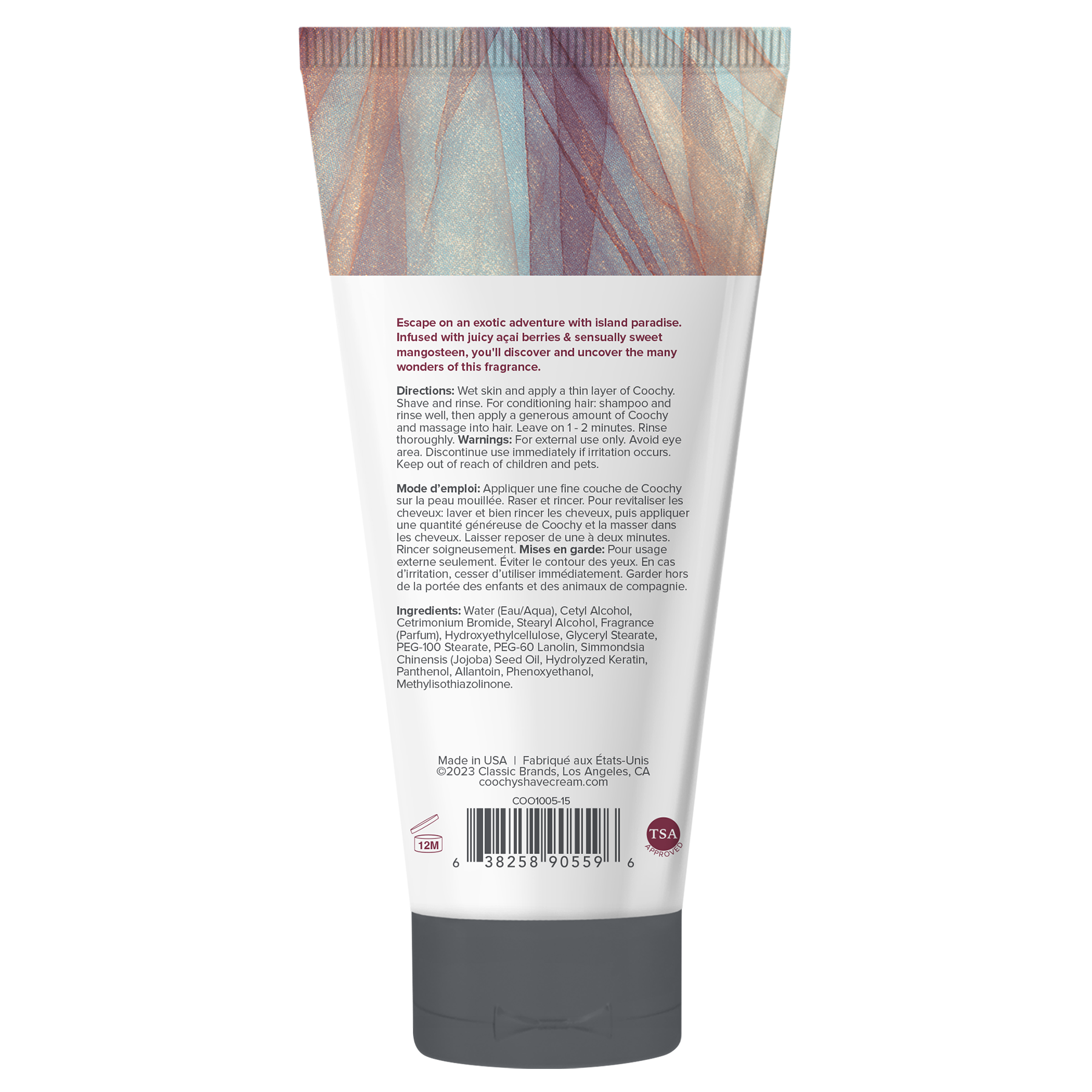 Coochy Shave Cream - ISLAND PARADISE tube 0.5oz / 15ml by Coochy