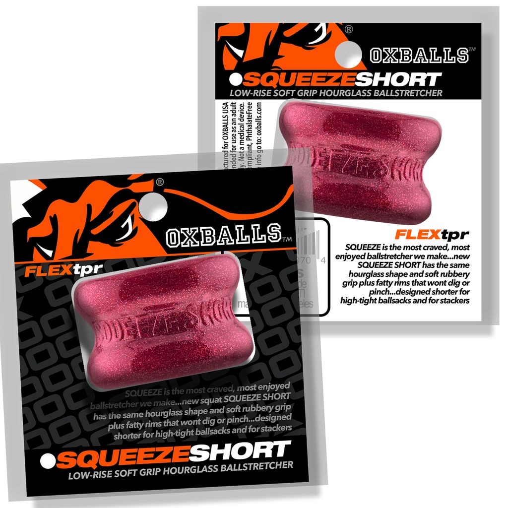 OXBALLS Squeeze Short Ballstretcher — Cherry Lips, 1.25 in - OX8560