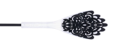 Sex & Mischief Lace Silicone Crop — Black, 19in (50cm) - SS10108