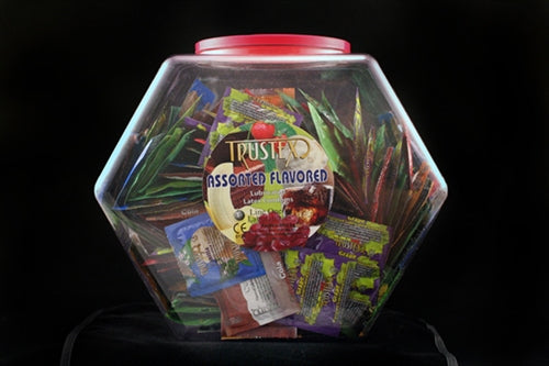 Paradise Marketing Trustex Assorted Flavored Condoms — 288-Piece Fishbowl - AL-1050D