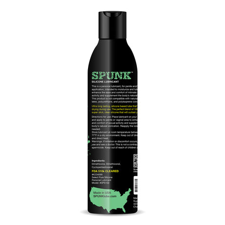 Spunk Lube Pure Silicone Personal Lubricant — 4 fl oz - SPNKL-SPNK4PS