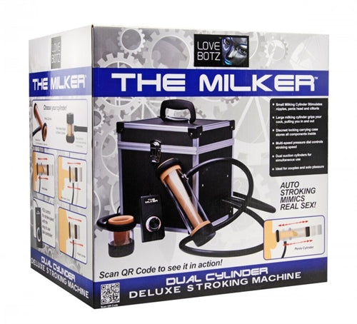 XR Brands Love Botz Milker Dual-Cylinder Deluxe Stroking Machine - LB-AE371