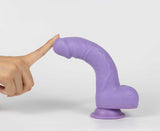 Real Skin Mr. Lavender 7.5" Dual Layer Dildo