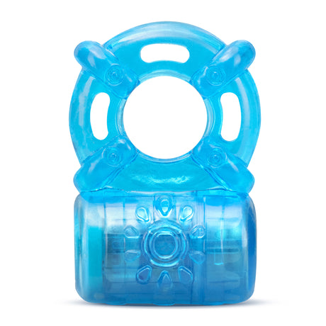 Blush Stay Hard Rechargeable 5-Function Cock Ring, Blue - BL-31902