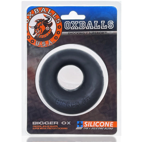 OXBALLS Bigger Ox Padded Stretch Cockring — Black Ice - OX-3058-BLIC