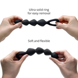 Love to Love Bing Bang L Anal Beads — Black Onyx - LV2459