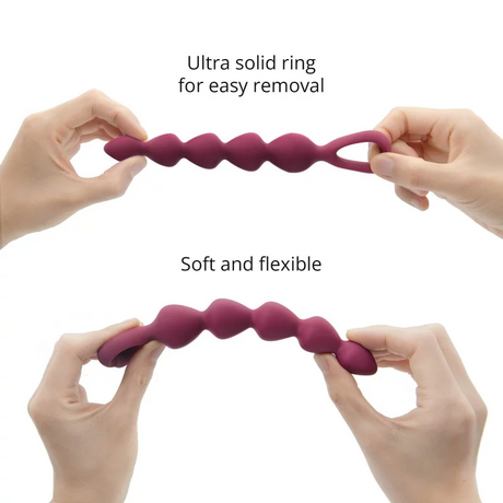 Love To Love Bing Bang M Anal Beads — Plum Star, Silicone, 15 cm - LV2442
