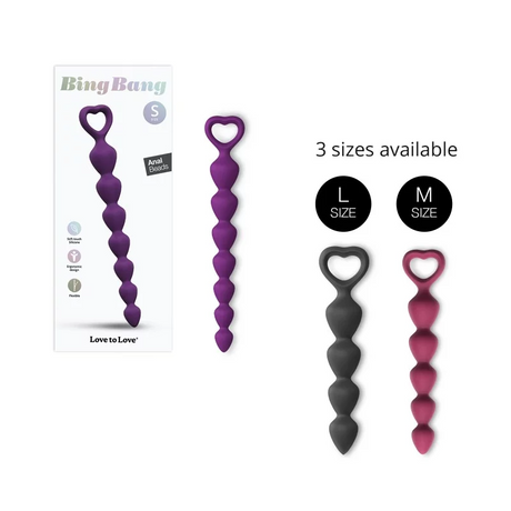 LOVE TO LOVE Bing Bang S Anal Beads — Purple Rain - LV2435