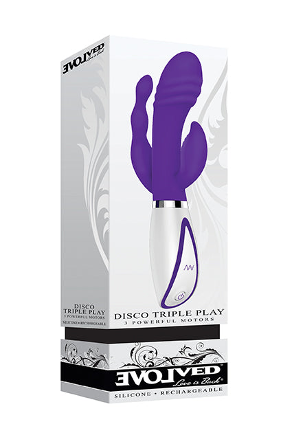Evolved Novelties Disco Triple Play 3-Point Rechargeable Vibrator - EN-RS-0106-2