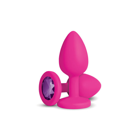 Gemma Purple Gem Pink Silicone Plug - Small
