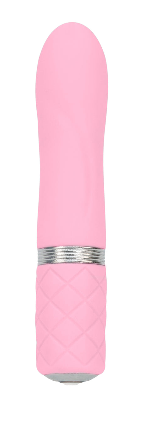 BMS Factory Pillow Talk Flirty Mini Massager with Swarovski Crystal, Pink - BMS2661-6
