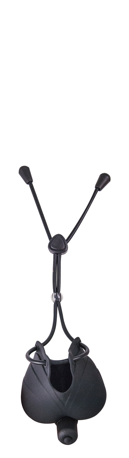 My Cock Ring Vibrating Scrotum Pouch & Cinch - Black by Nasstoys