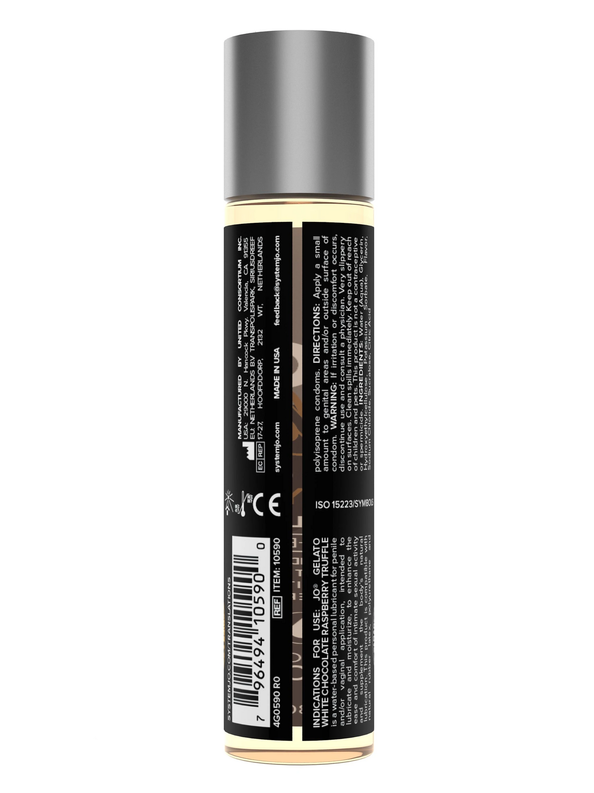 JO Lubricants JO Gelato White Chocolate Raspberry 1 oz Flavored Lubricant - JO805
