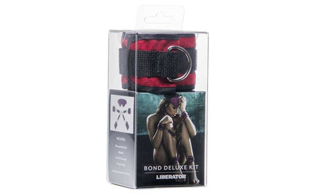 Liberator Bond Deluxe Kit — Black Microvelvet Blindfold and Cuffs - L5262