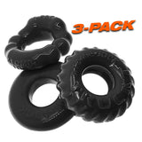 OXBALLS Bonemaker 3-Pack Cock Ring Kit — Black - OX-3061-BLK