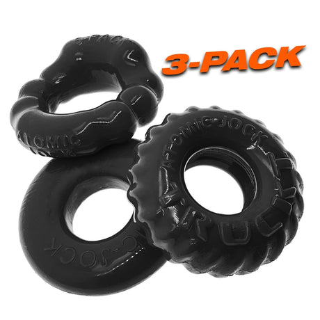 OXBALLS Bonemaker 3-Pack Cock Ring Kit — Black - OX-3061-BLK