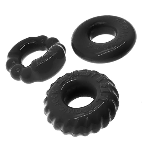 OXBALLS Bonemaker 3-Pack Cock Ring Kit — Black - OX-3061-BLK