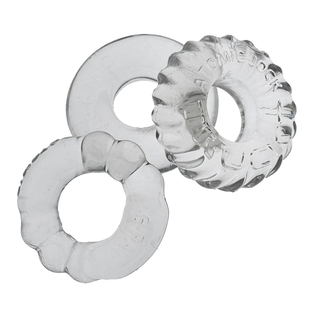 OXBALLS Bonemaker 3-Pack Cock Ring Kit — Clear - OX-3061- CLR