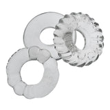 OXBALLS Bonemaker 3-Pack Cock Ring Kit — Clear - OX-3061- CLR