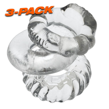OXBALLS Bonemaker 3-Pack Cock Ring Kit — Clear - OX-3061- CLR