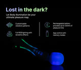 Illumination The Wand — Rechargeable Wand Vibrator with RGB Lighting - PM-P00542