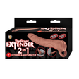 Nasstoys Great Extender 2-in-1 7.3" Extender & Masturbator, Brown - NW3346