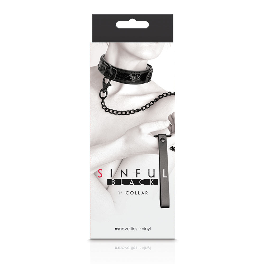 Sinful - 1 Inch Collar - Black by nsnovelties
