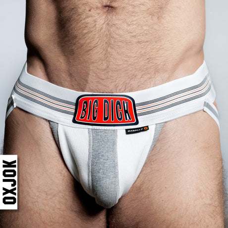 OXBALLS Bulger Big Pouch Jock — White Snow, Small - OX5149