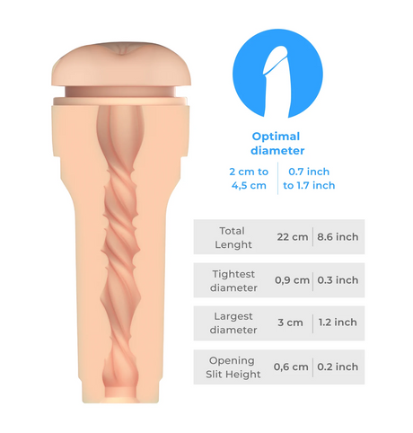 Kiiroo Feel Stroker Butt Sleeve — TPE, 200 x 84 mm - KR4897