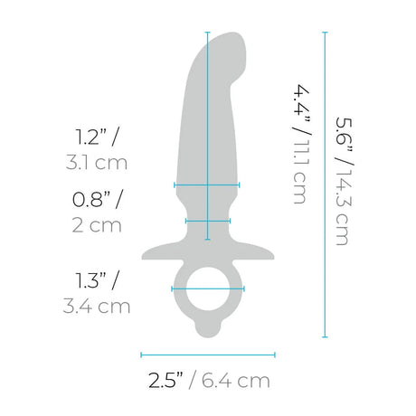 b-Vibe Hither Silicone Prostate Plug, 4.4in Insertable - BV9730