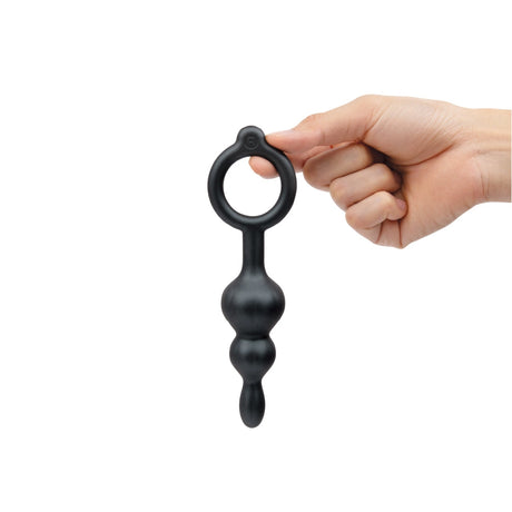 b-Vibe Beaded Butties 3‑Piece Textured Silicone Anal Plug Set - BV9761