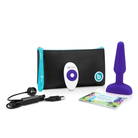 b-Vibe Trio Plug — Medium 3-Motor Vibrating Anal Plug (Purple) - BV0242
