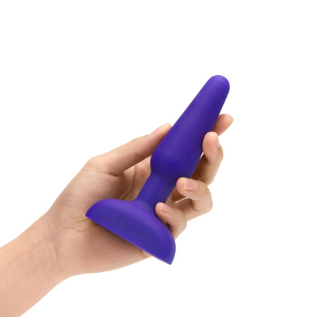b-Vibe Trio Plug — Medium 3-Motor Vibrating Anal Plug (Purple) - BV0242
