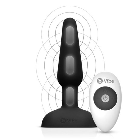 b-Vibe Trio Plug — Vibrating Anal Plug (Black), 3 Motors, Silicone - BV0259