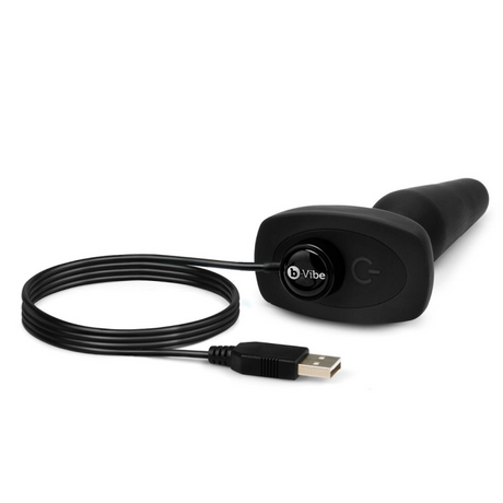 b-Vibe Trio Plug — Vibrating Anal Plug (Black), 3 Motors, Silicone - BV0259