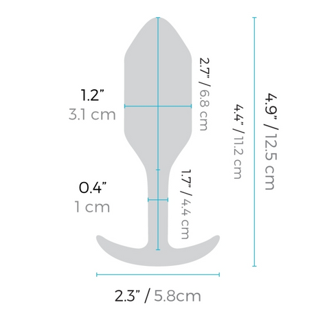 b-Vibe Vibrating Snug Plug 2 — Black - BV1181