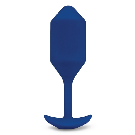 b-Vibe Vibrating Snug Plug 4 (Navy) — Weighted Anal Plug - BV1198