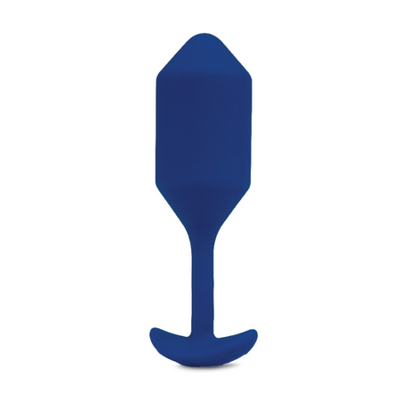 b-Vibe Vibrating Snug Plug 4 (Navy) — Weighted Anal Plug - BV1198