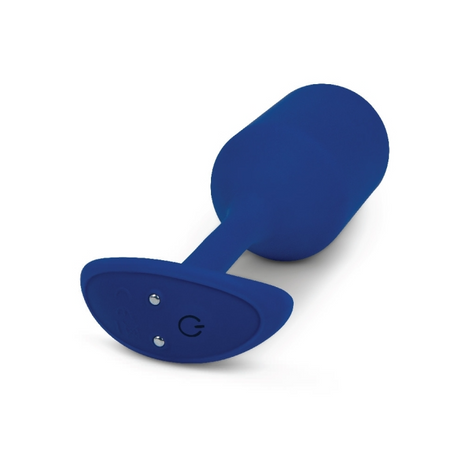 b-Vibe Vibrating Snug Plug 4 (Navy) — Weighted Anal Plug - BV1198