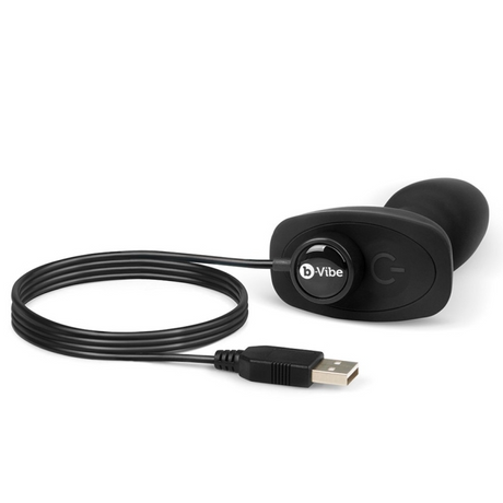 b-Vibe Rimming Plug Petite, Rotating & Vibrating Anal Plug — Black - BV1454