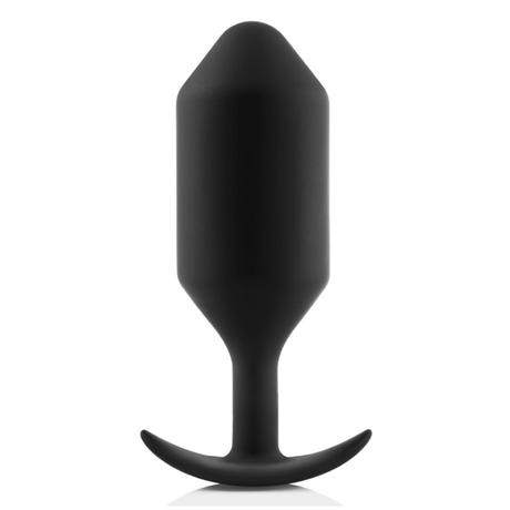 b-Vibe Snug Plug 6 — Weighted Silicone Anal Plug, 515 g, Black - BV1806