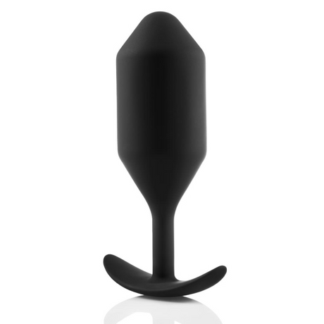 b-Vibe Snug Plug 5 — Weighted Silicone Anal Plug, Black - BV2035