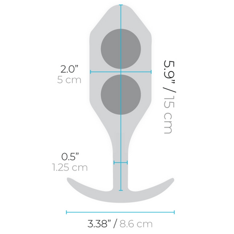 b-Vibe Snug Plug 5 — Weighted Silicone Anal Plug, Black - BV2035