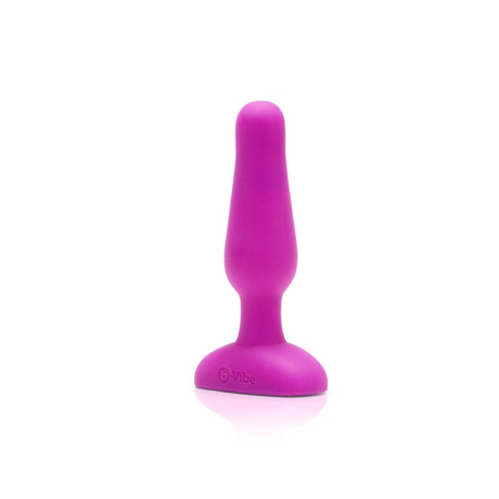 b-Vibe Novice Plug — Small Vibrating Silicone Anal Plug, Fuchsia - BV2239