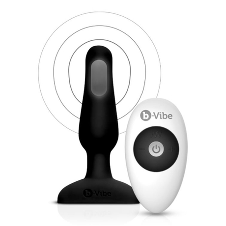 b-Vibe Novice Plug — Small Silicone Vibrating Anal Plug, Black - BV2246