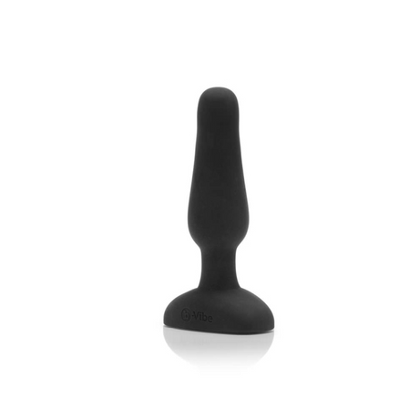 b-Vibe Novice Plug — Small Silicone Vibrating Anal Plug, Black - BV2246
